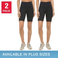 Danskin Ladies' Bike Short, 2-pack, Black, 2X