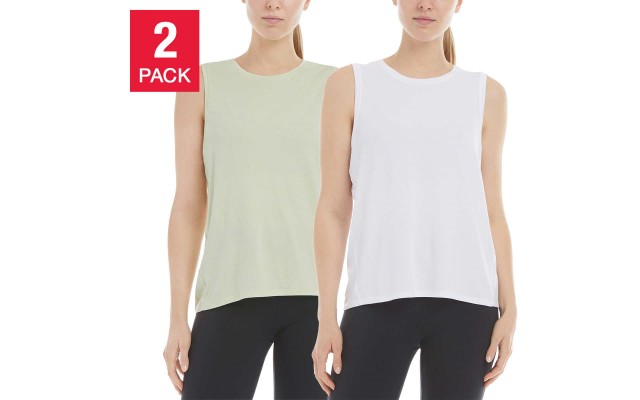  Ladies' Breathe Tank, 2-pack, Green, Medium