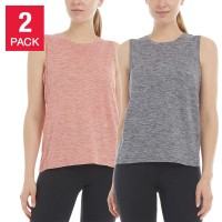 Danskin Ladies' Breathe Tank, 2-pack, Pink, Medium