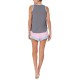   & Coffee Women's Tank Top & Shorts Pajama Sets, Gray, Medium