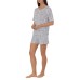  Ladies' 2 Piece Short Set, Gray, 3X