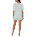  Ladies' 2 Piece Short Set, Blue, XX-Large