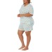  Ladies' 2 Piece Short Set, Blue, Medium