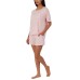  Ladies' 2 Piece Short Set, Pink, X-Small
