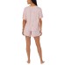  Ladies' 2 Piece Short Set, Pink, Medium