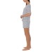  Ladies' 2 Piece Short Set, Gray, X-Large