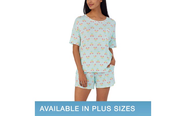  Ladies' 2 Piece Short Set, Blue, Medium