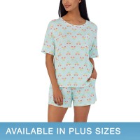 Disney Ladies' 2 Piece Short Set, Blue, XX-Large