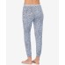  Sleepwear Cropped Knit Jogger Pajama Pants, Blue, Medium