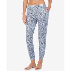 DKNY Sleepwear Cropped Knit Jogger Pajama Pants, Blue, Large