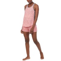 Dkny Sleepwear Tank & Shorts Pajama Set, Coral, Small