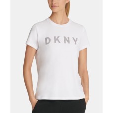 DKNY Sport Women’s Logo T-Shirt (White, X-Small)