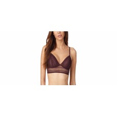DKNY Women’s Cut-Out Lace Wirefree Bralette, Purple, X-Large