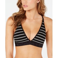 DKNY Women’s Seamless Litewear Rib Bralette, Black, X Large