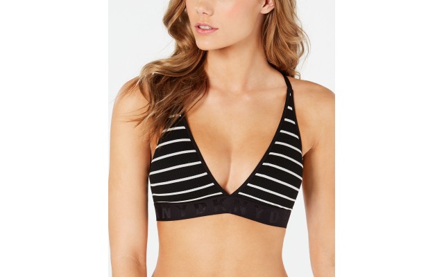  Women’s Seamless Litewear Rib Bralette, Black, X Large
