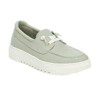 Dr. Scholls Ladies' Platform Boat Shoe, Green, 8.5