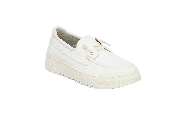 Dr. Scholls Ladies' Platform Boat Shoe, White, 8