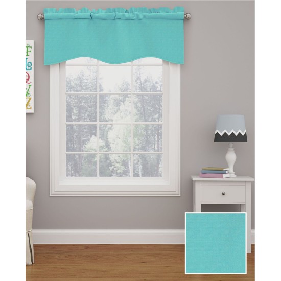 Kendall Blackout Wave 42″ x 18″ Curtain Valance, Turquoise