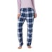  Ladies' 3-Piece Waffle Fleece Pajama Set, Purple, X-Large