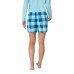  Ladies' 3-Piece Waffle Fleece Pajama Set, Blue, Small
