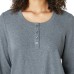  Ladies' 3-Piece Waffle Fleece Pajama Set, Gray, X-Small