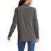  Ladies' Button Up Top, Gray, X-Large