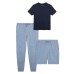  Men’s 3-Piece Lounge Set, Blue, Large