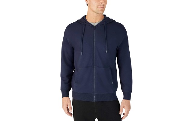  Men’s Full Zip Hoodie, Blue, Large