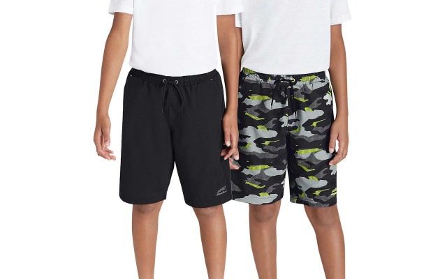  Youth 2-pack Hybrid Short, Black, Small (7/8)