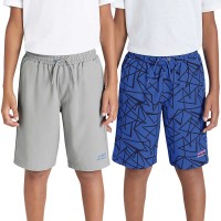 Eddie Bauer Youth 2-pack Hybrid Short, Blue, Medium (10/12)