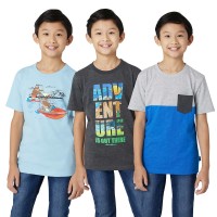 Eddie Bauer Youth 3-pack Tee, Blue, One Color, X-Small