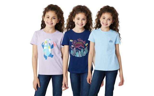  Youth 3-pack Tee, Purple, One Color, Large