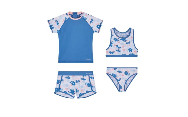  Youth 4-piece Swim Set, Blue, Small (7/8)