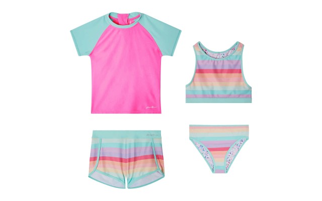 Youth 4-piece Swim Set, Pink, Large (14/16)
