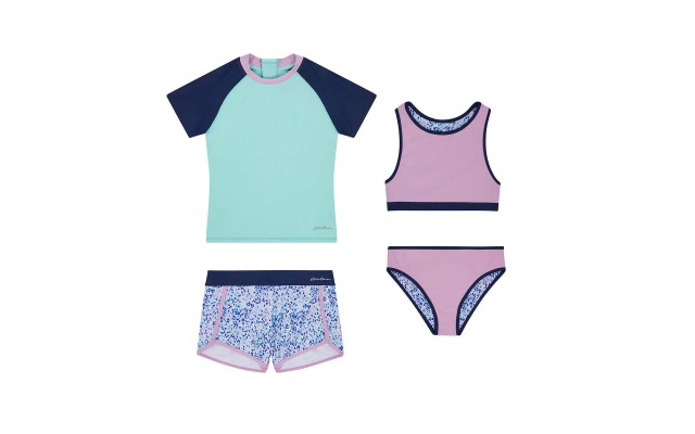  Youth 4-piece Swim Set, Purple, Medium (10/12)
