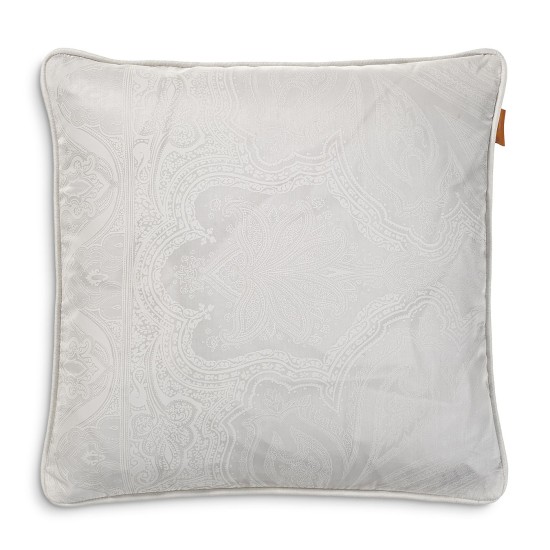 Etro Gatsby Piped Decorative Pillow, 18 x 18, Ivory