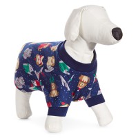 Family Pajamas Bah Humbug Pet Pajama, Navy, X-Large