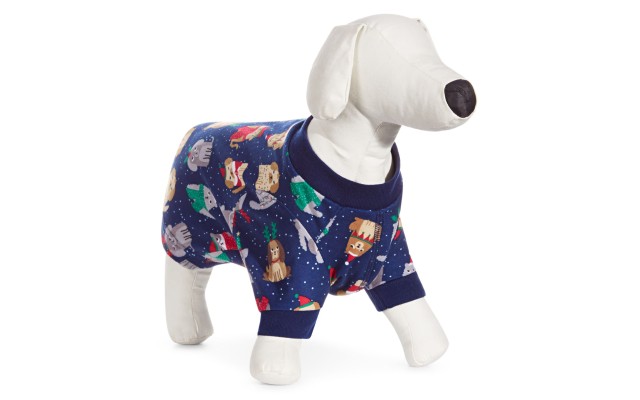  Bah Humbug Pet Pajama, Navy, X-Large