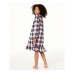  Little & Big Kids Girls Matching Stewart Plaid Nightgowns, White/Red, 10-12(M/L)