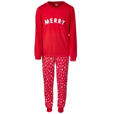 Family Pajamas Little & Big Kids Matching 2 Pieces Merry Pajama Set, Red, 6-7