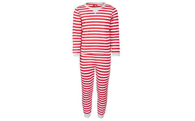  Little & Big Kids Matching 2-Pieces Striped Pajama Set, Red/White, 6-7