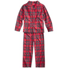 Family Pajamas Matching Family Pajamas Kids Brinkley Plaid Pajama Set, Red, 14-16