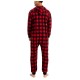  Matching Men’s 1-Pc. Check Printed Pajamas, Red, Small