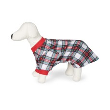 Family Pajamas Matching Pet Stewart Plaid Family Pajamas, Red/White, Large