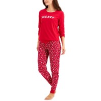 Family Pajamas Matching Women's Merry Family Pajama Sets, Red, X-Large