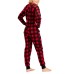  Matching Women’s 1-Pc. Check Printed Pajamas, Red, Large
