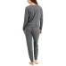  Matching Women’s Better Together Pajama Set, Gray, Medium