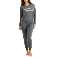 Family Pajamas Matching Women’s Better Together Pajama Set, Gray, Medium