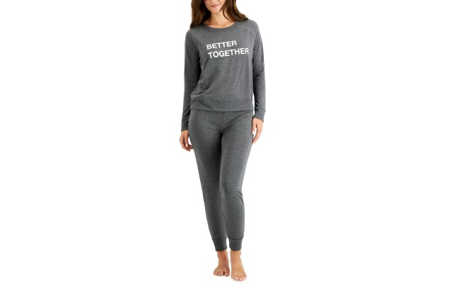  Matching Women’s Better Together Pajama Set, Gray, Medium