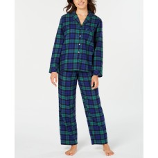 Family Pajamas Matching Women's Black Watch Plaid Pajama Sets